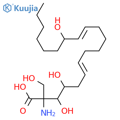 6,12-Eicosadienoicacid, 2-amino-3,4,14-trihydroxy-2-(hydroxymethyl)-, (2S,3R,4R,6E,12E,14R)- structure