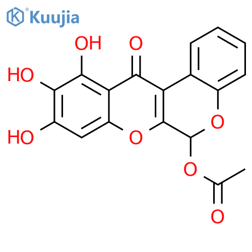 [1]Benzopyrano[3,4-b][1]benzopyran-12(6H)-one,6-(acetyloxy)-9,10,11-trihydroxy- (9CI) structure