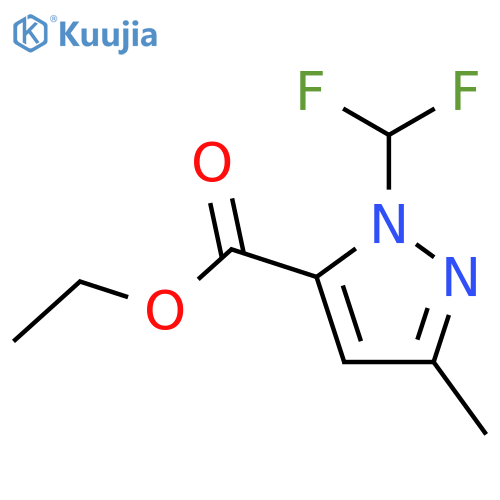 ethyl 1-(difluoromethyl)-3-methyl-1H-pyrazole-5-carboxylate structure