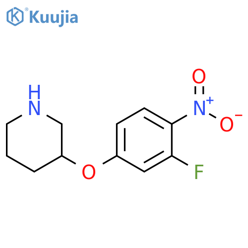 3-(3-fluoro-4-nitrophenoxy)piperidine structure