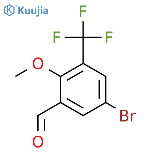 5-Bromo-2-methoxy-3-(trifluoromethyl)benzaldehyde structure