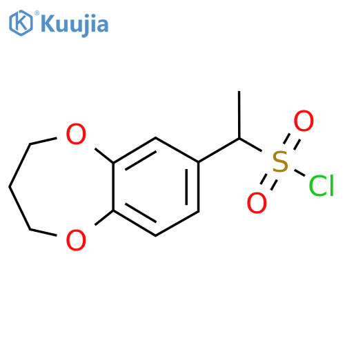 1-(3,4-Dihydro-2H-1,5-benzodioxepin-7-yl)ethane-1-sulfonyl chloride structure