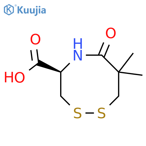 (4R)-7,7-dimethyl-6-oxo-1,2,5-dithiazocane-4-carboxylic acid structure