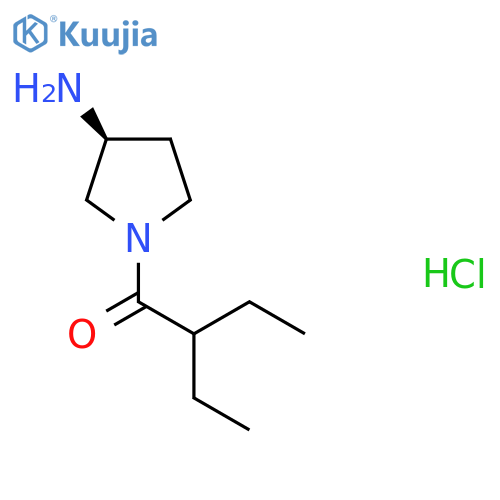 (S)-1-(3-Aminopyrrolidin-1-yl)-2-ethylbutan-1-one hydrochloride structure