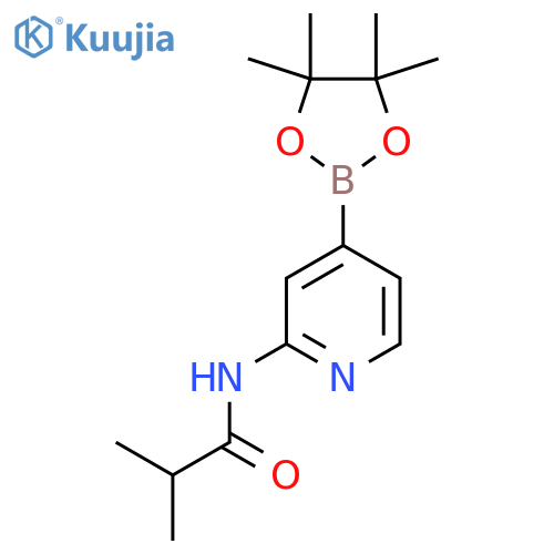 N-[4-(4,4,5,5-Tetramethyl-[1,3,2]dioxaborolan-2-YL)-pyridin-2-YL]-isobutyramide structure