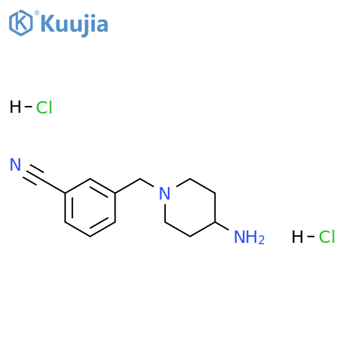 3-(4-aminopiperidin-1-yl)methylbenzonitrile dihydrochloride structure