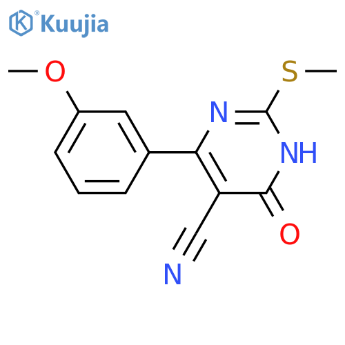 5-Cyano-4-(3-methoxyphenyl)-2-methylthio-6-hydroxy-pyrimidine structure