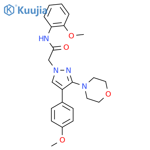 N-(2-methoxyphenyl)-2-4-(4-methoxyphenyl)-3-(morpholin-4-yl)-1H-pyrazol-1-ylacetamide structure
