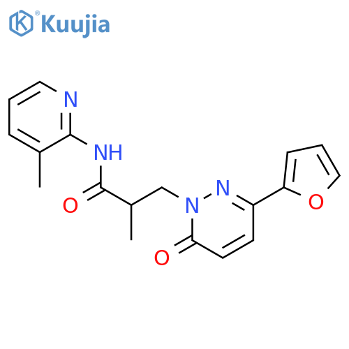 3-[3-(furan-2-yl)-6-oxo-1,6-dihydropyridazin-1-yl]-2-methyl-N-(3-methylpyridin-2-yl)propanamide structure