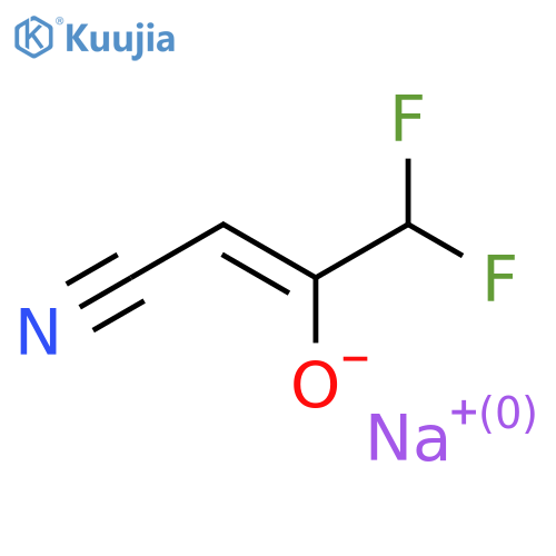 Sodium 1-cyano-3,3-difluoroprop-1-EN-2-olate structure
