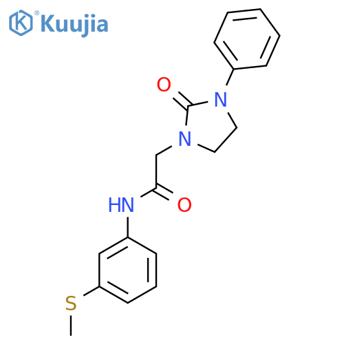 N-3-(methylsulfanyl)phenyl-2-(2-oxo-3-phenylimidazolidin-1-yl)acetamide structure