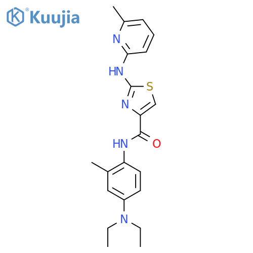 N-4-(diethylamino)-2-methylphenyl-2-(6-methylpyridin-2-yl)amino-1,3-thiazole-4-carboxamide structure