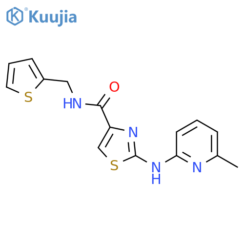 2-[(6-methylpyridin-2-yl)amino]-N-[(thiophen-2-yl)methyl]-1,3-thiazole-4-carboxamide structure