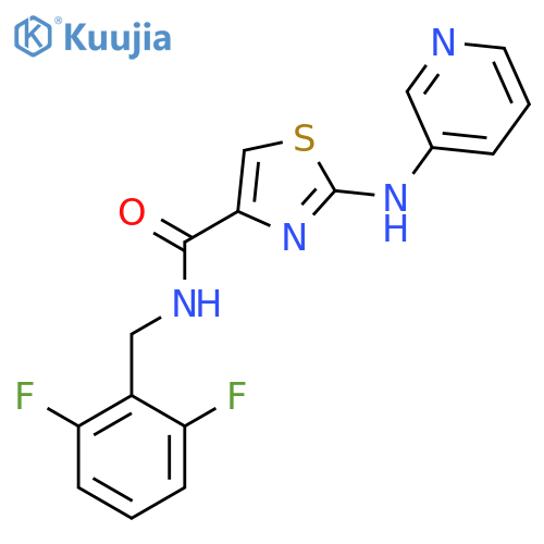 N-(2,6-difluorophenyl)methyl-2-(pyridin-3-yl)amino-1,3-thiazole-4-carboxamide structure