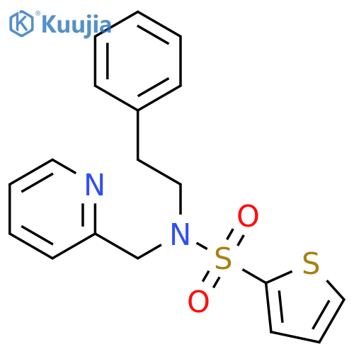 N-(2-phenylethyl)-N-(pyridin-2-yl)methylthiophene-2-sulfonamide structure