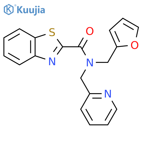 N-[(furan-2-yl)methyl]-N-[(pyridin-2-yl)methyl]-1,3-benzothiazole-2-carboxamide structure