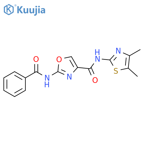 2-benzamido-N-(4,5-dimethyl-1,3-thiazol-2-yl)-1,3-oxazole-4-carboxamide structure