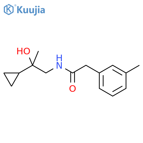 N-(2-cyclopropyl-2-hydroxypropyl)-2-(3-methylphenyl)acetamide structure