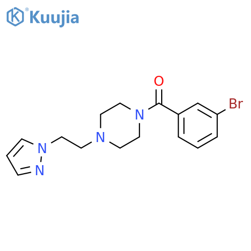 1-(3-bromobenzoyl)-4-2-(1H-pyrazol-1-yl)ethylpiperazine structure