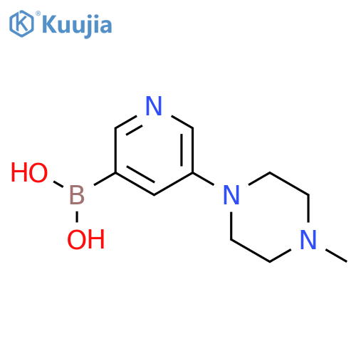 3-(1-methylpiperizin-4-yl) pyridine-5-boronic acid structure