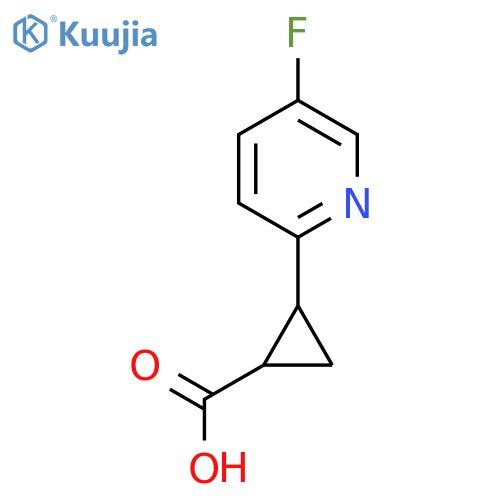2-(5-fluoropyridin-2-yl)cyclopropane-1-carboxylic acid structure