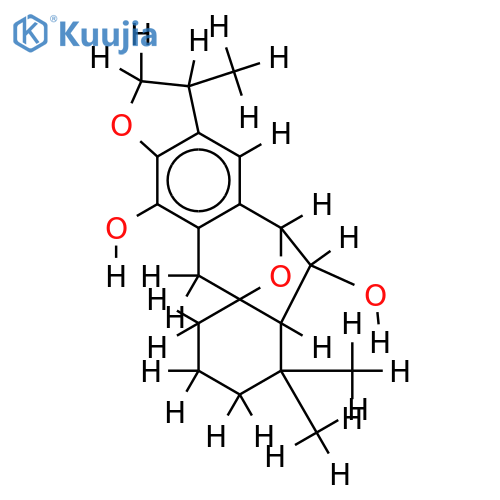 6alpha,11-dihydroxy-10,7beta-epoxy-12,16-epoxy-9(10-20)-abeo-abieta-8,11,13-triene structure