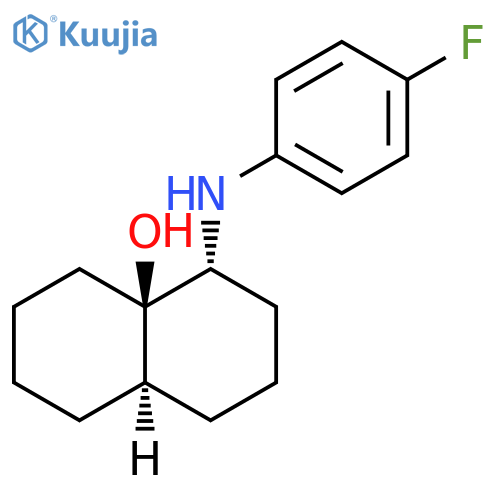 (4R,4aR,8aR)-4-((4-fluorophenyl)amino)decahydronaphthalen-4a-ol structure