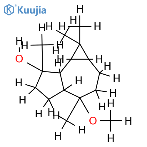 (6alpha,7alpha)-4beta-hydroxy-10alpha-methoxyaromadendrane structure