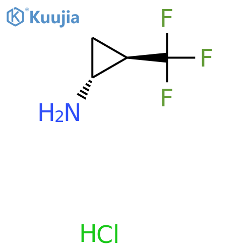 trans-2-(trifluoromethyl)cyclopropanamine;hydrochloride structure