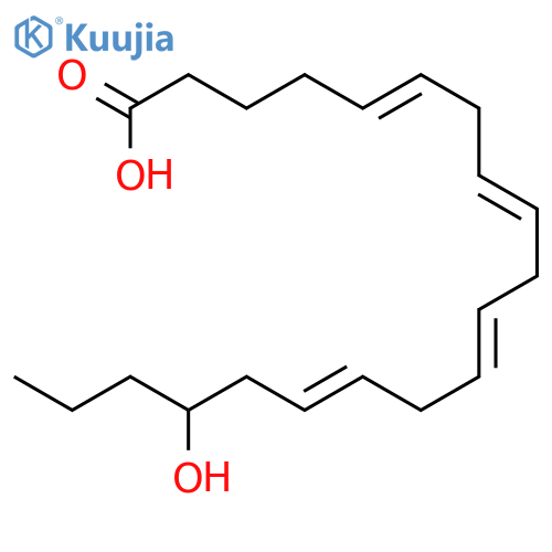 (5Z,8Z,11Z,14Z)-17-hydroxy-5,8,11,14-Eicosatetraenoicacid structure