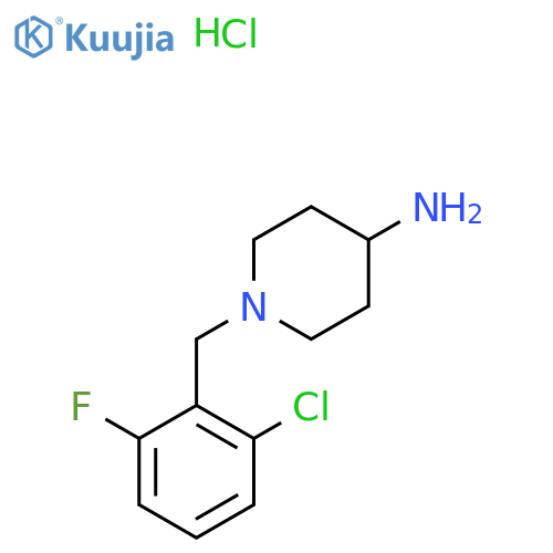1-(2-Chloro-6-fluoro-benzyl)-piperidin-4-ylamine hydrochloride structure