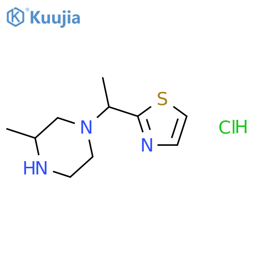 2-(1-(3-Methylpiperazin-1-yl)ethyl)thiazole hydrochloride structure