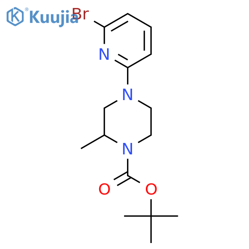 Tert-butyl 4-(6-bromopyridin-2-yl)-2-methylpiperazine-1-carboxylate structure