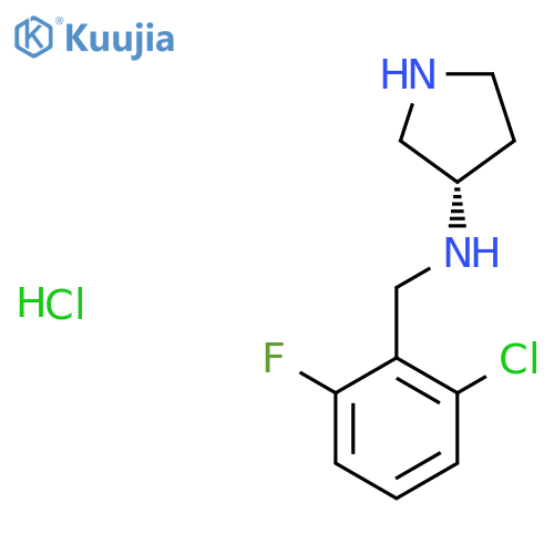 (2-Chloro-6-fluoro-benzyl)-(S)-pyrrolidin-3-yl-amine hydrochloride structure