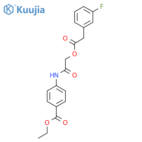ethyl 4-(2-{[2-(3-fluorophenyl)acetyl]oxy}acetamido)benzoate structure