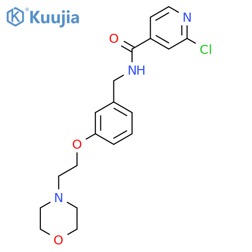 2-chloro-N-({3-[2-(morpholin-4-yl)ethoxy]phenyl}methyl)pyridine-4-carboxamide structure