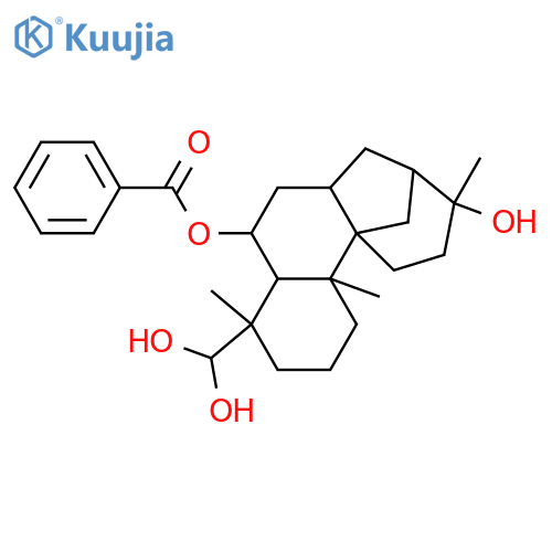 8,11a-Methano-11aH-cyclohepta[a]naphthalene-4-carboxylicacid, 5-(benzoyloxy)tetradecahydro-9-hydroxy-4,9,11b-trimethyl-,(4R,4aR,5R,6aR,8R,9R,11aS,11bS)- structure