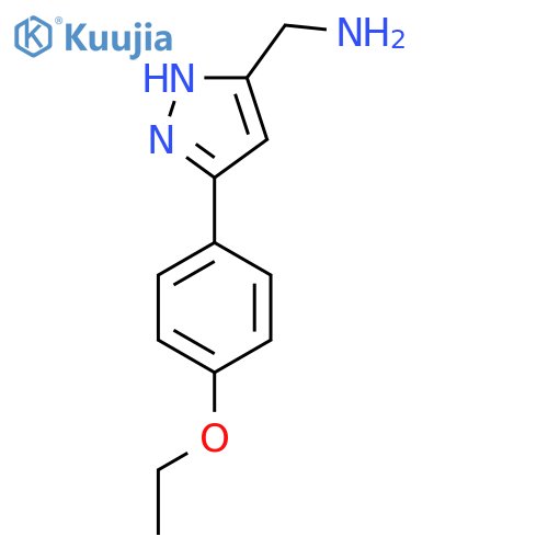[5-(4-ethoxyphenyl)-1H-pyrazol-3-yl]methanamine structure