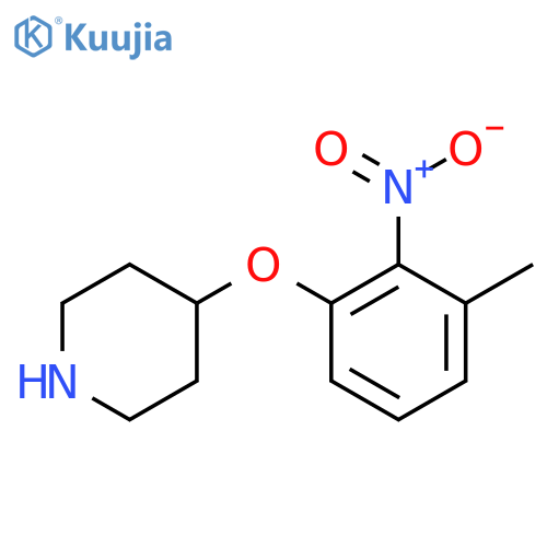 4-(3-methyl-2-nitrophenoxy)piperidine structure