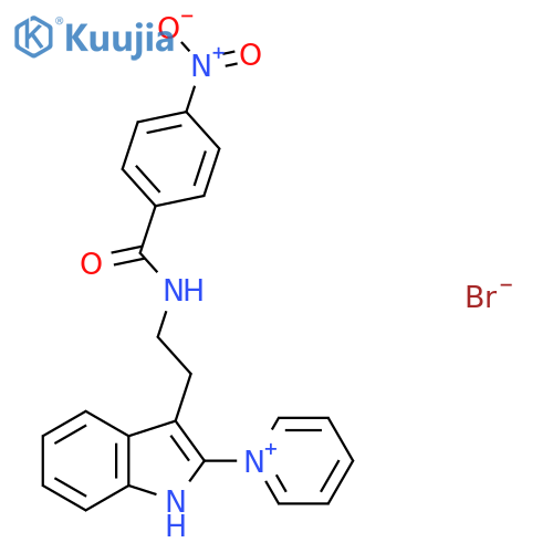 (4-Nitrophenyl)-N-(2-(2-pyridylindol-3-YL)ethyl)formamide, bromide structure