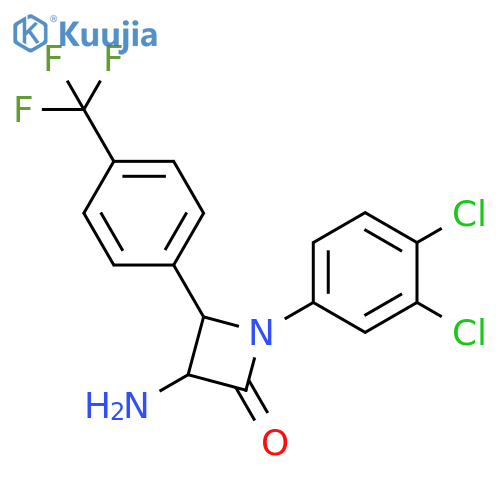 3-Amino-1-(3,4-dichloro-phenyl)-4-(4-trifluoromethyl-phenyl)-azetidin-2-one structure