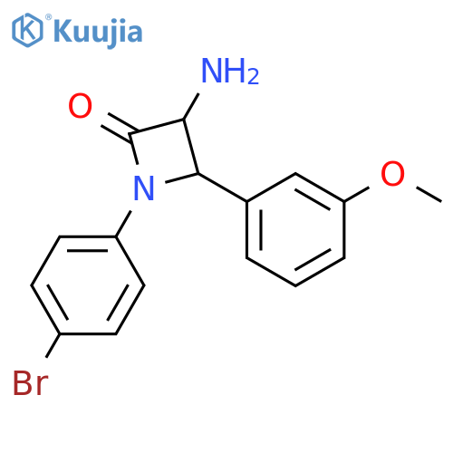 3-Amino-1-(4-bromo-phenyl)-4-(3-methoxy-phenyl)-azetidin-2-one structure