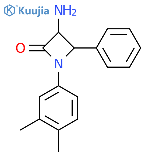3-Amino-1-(3,4-dimethyl-phenyl)-4-phenyl-azetidin-2-one structure