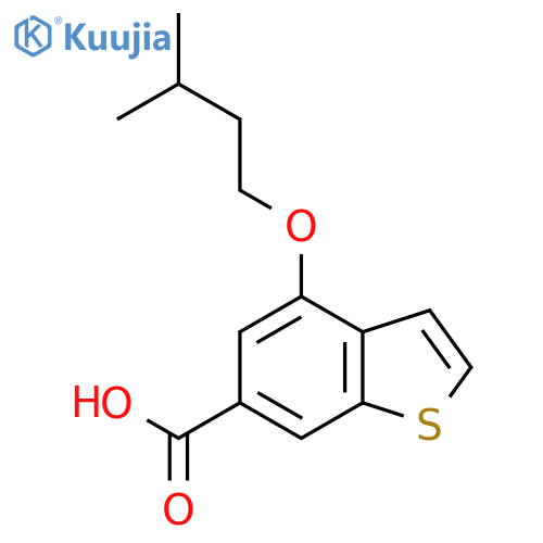 4-(Isopentyloxy)benzo[b]thiophene-6-carboxylicacid structure