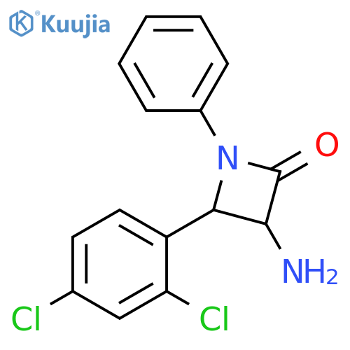 3-Amino-4-(2,4-dichloro-phenyl)-1-phenyl-azetidin-2-one structure