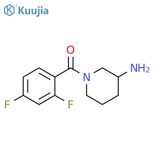 1-(2,4-difluorobenzoyl)piperidin-3-amine structure