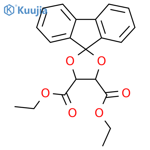 Spiro[1,3-dioxolane-2,9'-[9H]fluorene]-4,5-dicarboxylic acid diethyl ester structure