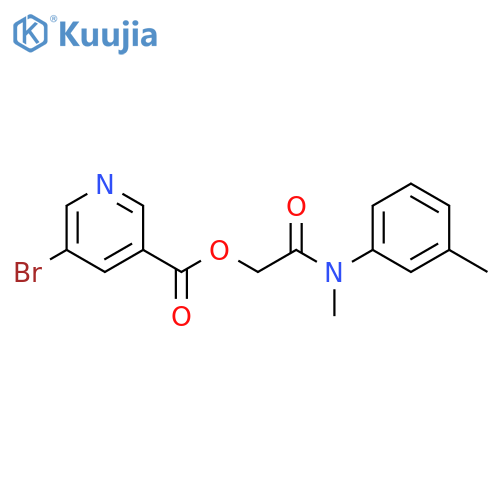 [methyl(3-methylphenyl)carbamoyl]methyl 5-bromopyridine-3-carboxylate structure