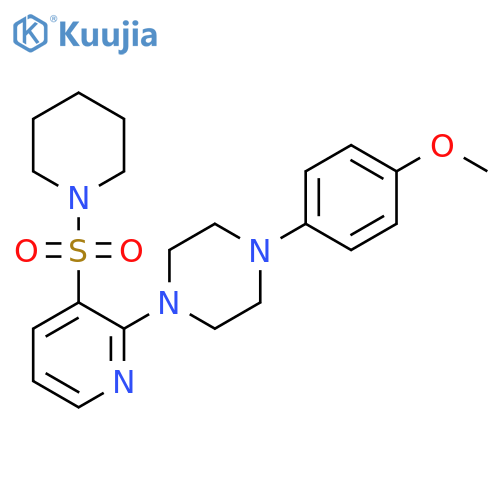 1-(4-methoxyphenyl)-4-[3-(piperidine-1-sulfonyl)pyridin-2-yl]piperazine structure