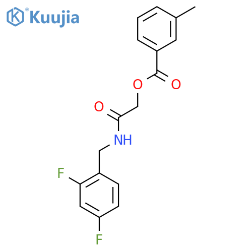 {[(2,4-difluorophenyl)methyl]carbamoyl}methyl 3-methylbenzoate structure